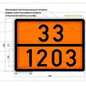 33-1203 опасный груз табличка (бензин)